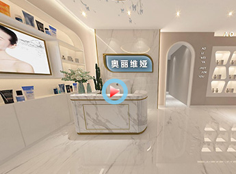 奧利維亞美容院裝修設(shè)計全景案例效果圖