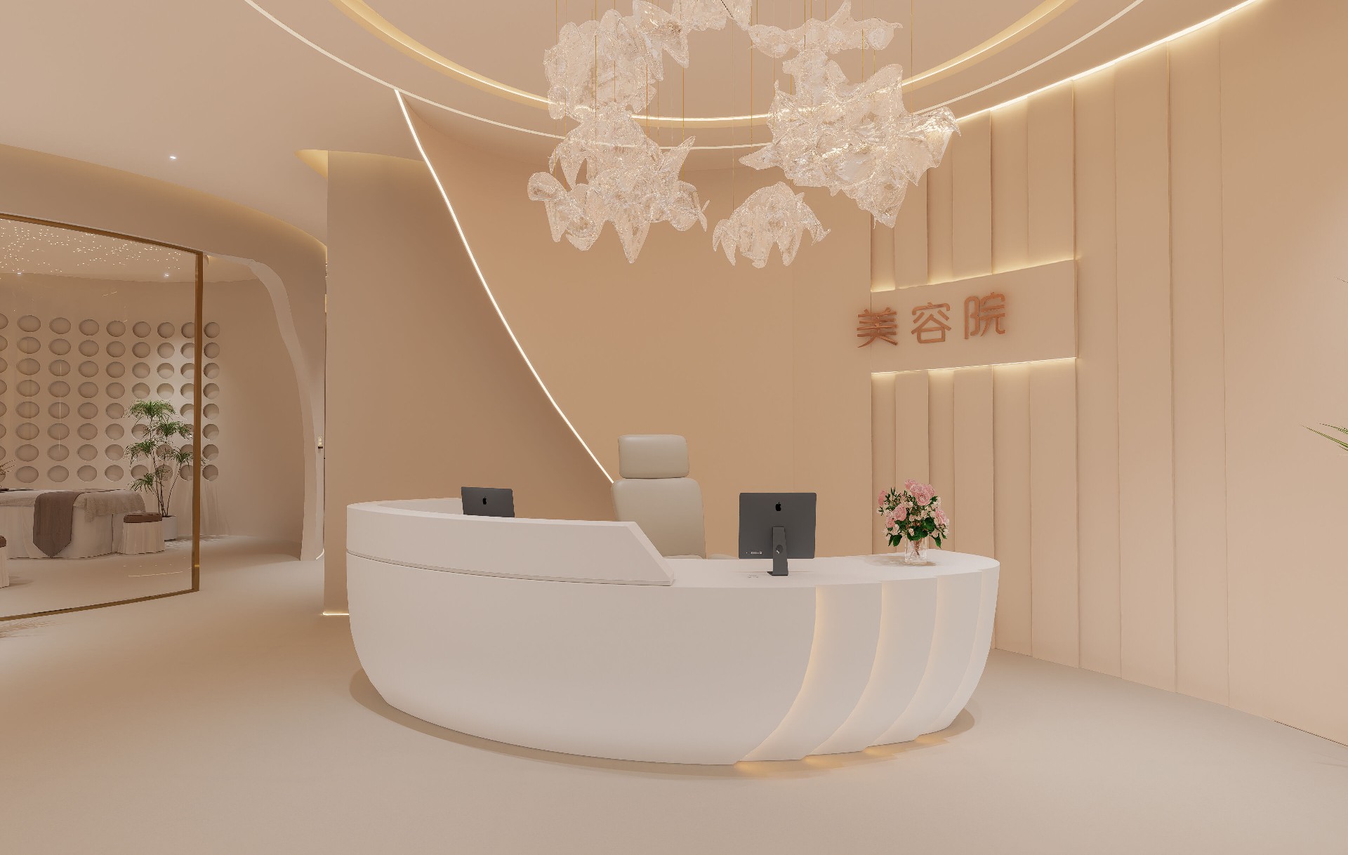 浪漫風(fēng)格美容院裝修設(shè)計(jì)介紹